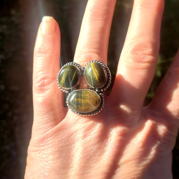 New Tiger Eye 925 Silver Ring. - Picture 9 of 16